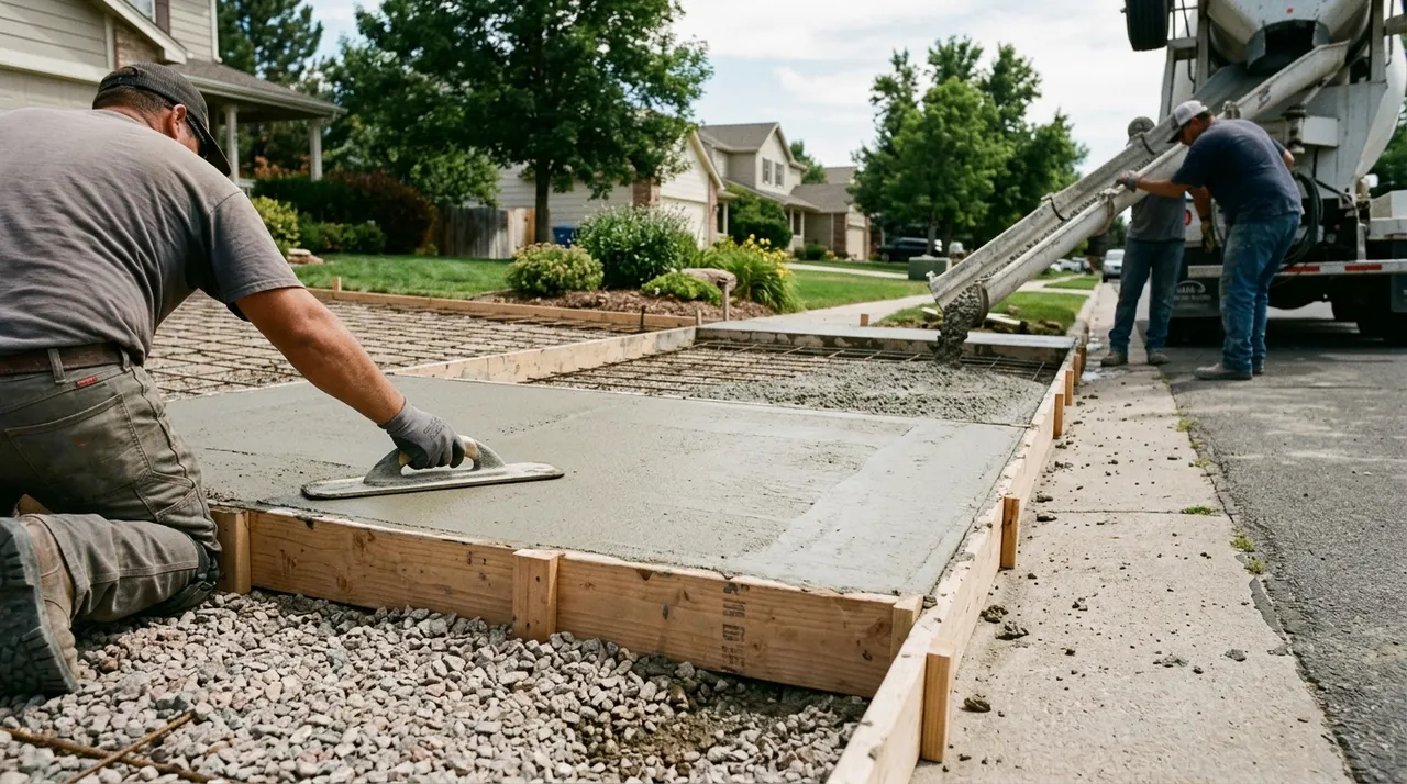 How Thick Should a Concrete Driveway Be — Above and Below Concrete