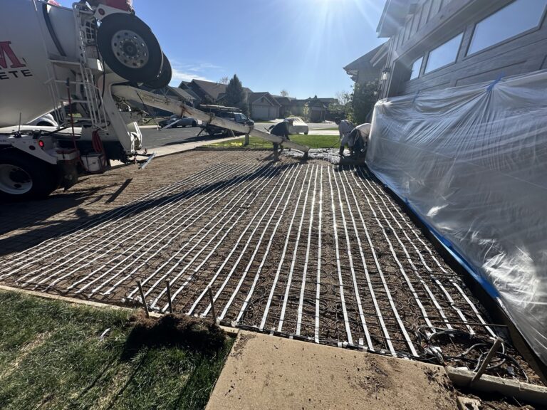 Residential Concrete Heated Driveway in Fort Collins, Colorado - Above & Below Concrete & Construction